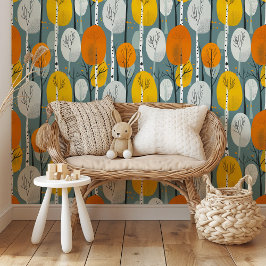 Padrão de Árvore Moderna da Floresta do outono vib