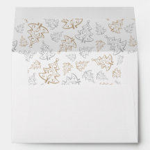 Padrão de Árvores de Natal Elegantes Castanho e Pr