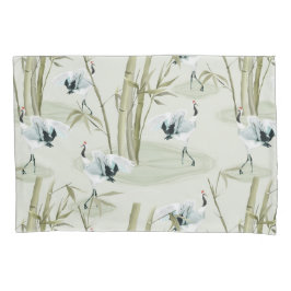 Padrão de Ave Bamboo de Arte Asiática da Aquarela 