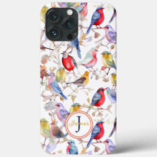 Padrão de Aves Aquáticas com Encantamento de Monog