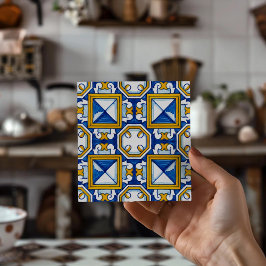 Padrão de Azulejo Acento Autêntico Português em Ca