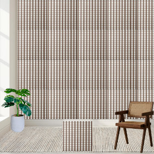 Padrão de Azulejo com verificação branca e castanh