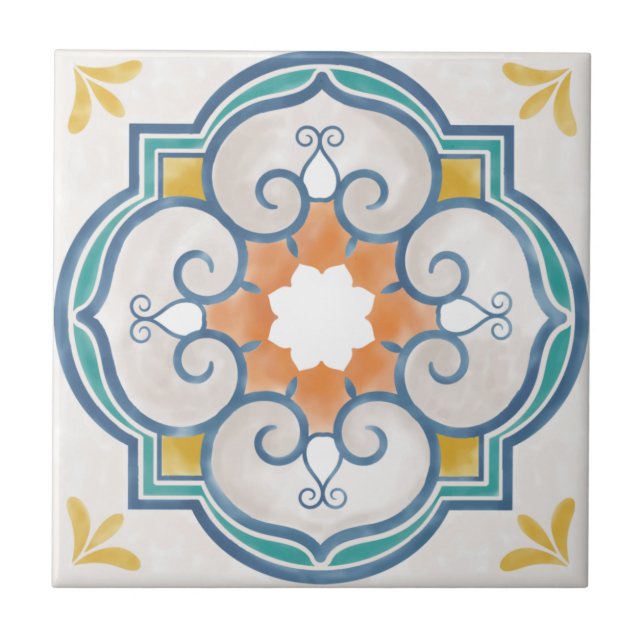 Padrão de Azulejo de Mandala/Marrocos (Frente)