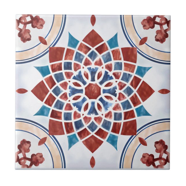 Padrão de Azulejo de Mandala/Marrocos (Frente)