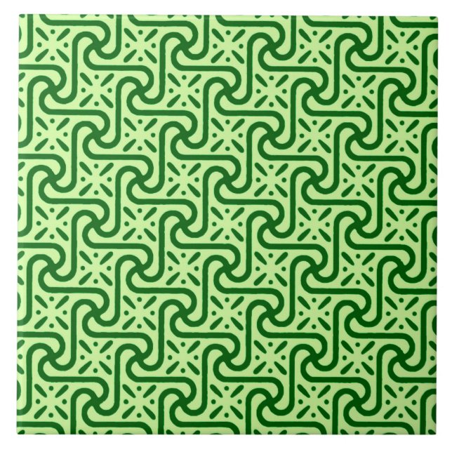 padrão de azulejo egípcio, esmeralda e verde lima (Frente)