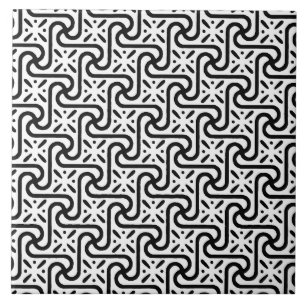 Padrão de azulejo egípcio, preto e branco