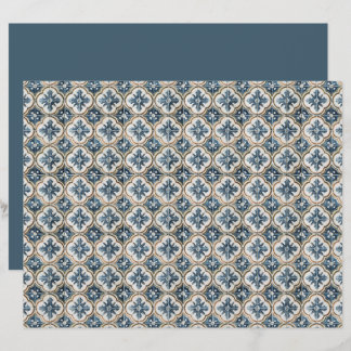 Padrão de Azulejo Espanhol Trevo Dourado com Acent