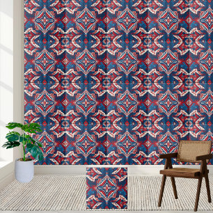 Padrão de Azulejo Étnico Geométrico