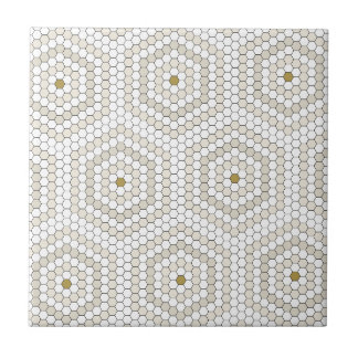 Padrão de Azulejo hexagônico do Cream & Beige Hexa