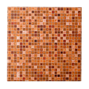 Padrão de Azulejo Mosaico 'Aquoso' Tons de Cobre B