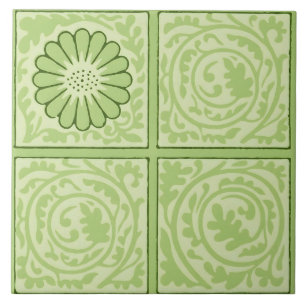 Padrão de Azulejo Verde Diaper de William Morris