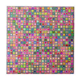 Padrão de Azulejos Mosaicos Texturizados "Cravos" 