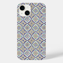 Padrão de Azulejos Ornamentais Botânicas Vintage