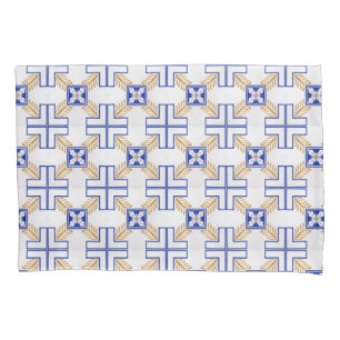 Padrão de Azulejos Portugueses Azulejo Amarelo Azu