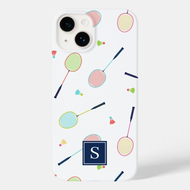 Padrão de Badminton do Monograma Personalizado Bon (Verso)