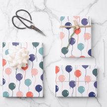 Padrão de Balões de Aniversário Coloridos