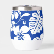 Padrão de biquíni rosa em azul real