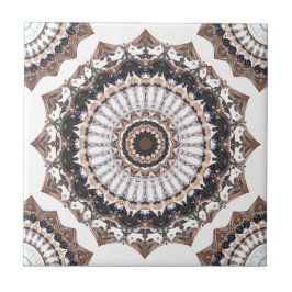 Padrão de Black and Tan Mandala