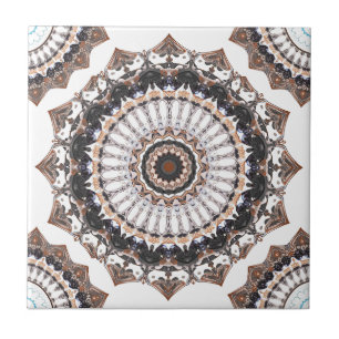 Padrão de Black and Tan Mandala
