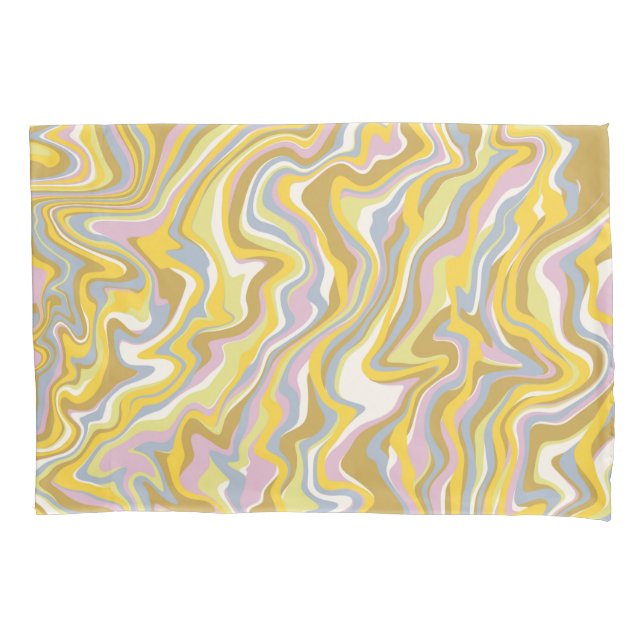Padrão de Boho Líquido do Hippie 70s Green Marble (Frente)