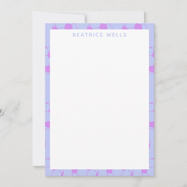 Padrão de Bola de Futebol em Púrpura Personalizado (Frente)