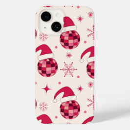 Padrão de Bolas de Disco de Natal Groovy