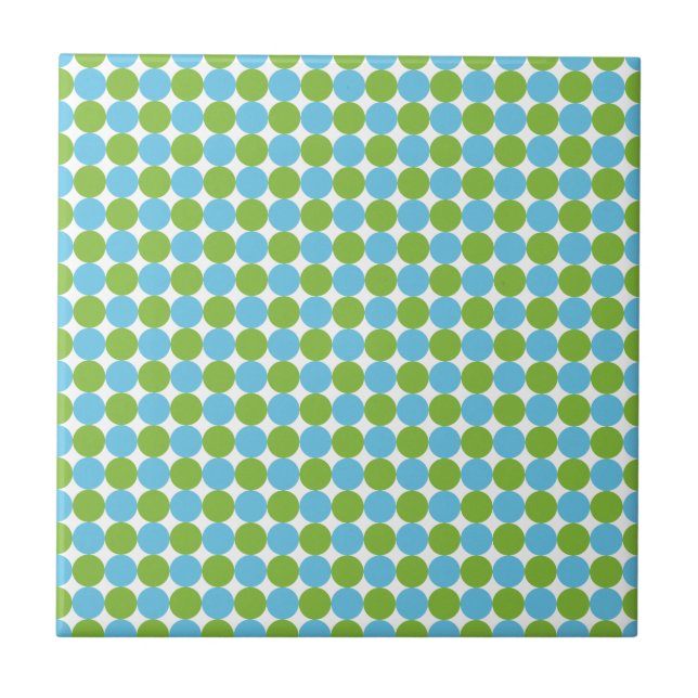 Padrão de bolinhas azul e verde (Frente)