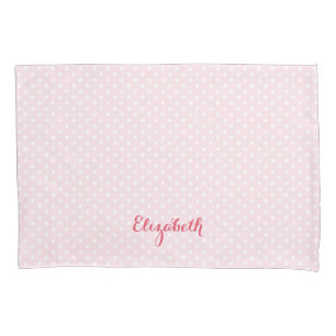 Padrão de Bolinhas Brancas de Bebê Rosa Monogram