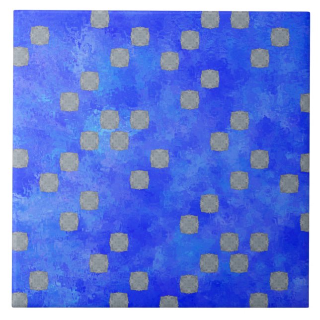 Padrão de Bolinhas Contemporâneas Azul (Frente)
