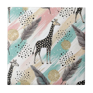 Padrão de Bolinhas de Girafa Whimsical - Pastel