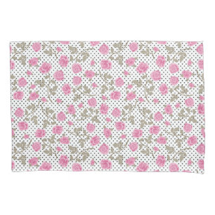 Padrão de Bolinhas Floral Rosa