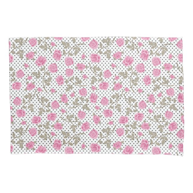 Padrão de Bolinhas Floral Rosa (Frente)