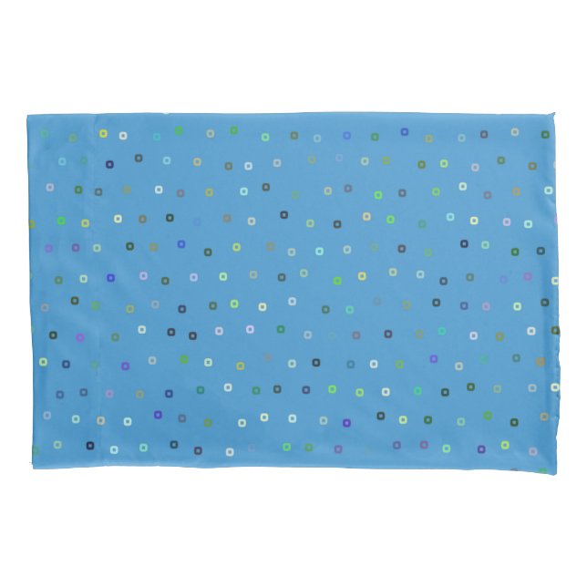 Padrão de Bolinhas Pequena e Multicolorida Azul (Frente)