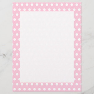 Padrão de Bolinhas rosa e branco.