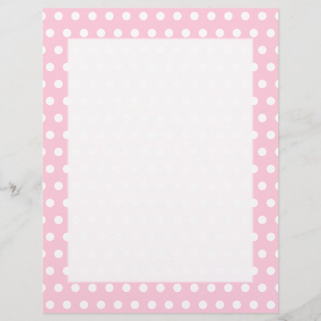 Padrão de Bolinhas rosa e branco. (Frente)