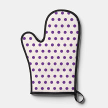 Padrão de Bolinhas Roxo Lavanda em Branco