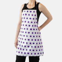 Padrão de Bolinhas Roxo Lavanda em Branco