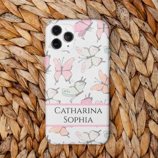 Padrão de borboleta com nome