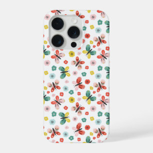 Padrão de Borboleta e Floral