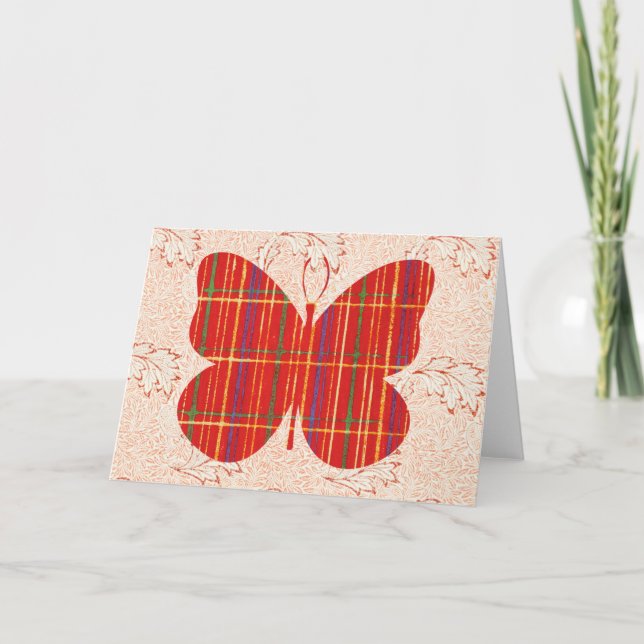 Padrão de borboleta no Cartão 3 de Nota de Arte Pa (Frente)