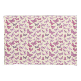 Padrão de borboleta rosa-branca em bege