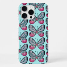 Padrão de Borboleta Teal com Asa de Vidro de Outub