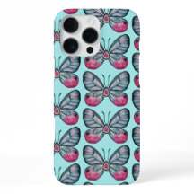 Padrão de Borboleta Teal com Asa de Vidro de Outub