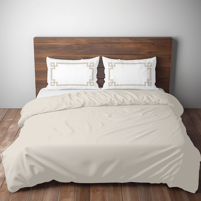 Padrão de borda chave grega branca e bege claro (Criador carregado)