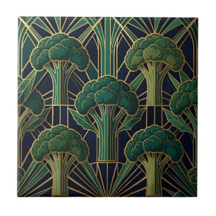 Padrão de Brócolis Art Déco