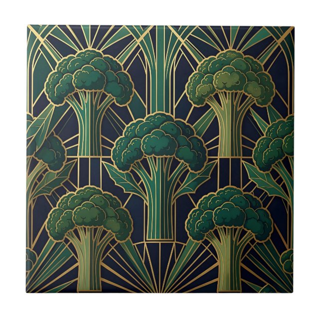 Padrão de Brócolis Art Déco (Frente)