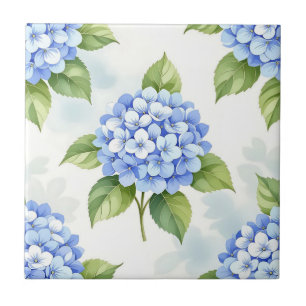 Padrão de Buquê de Hortênsia Azul Pastel