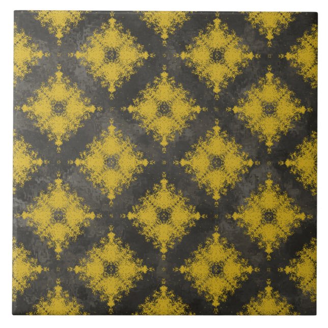 Padrão de Burst de Diamante Amarelo e Negro (Frente)