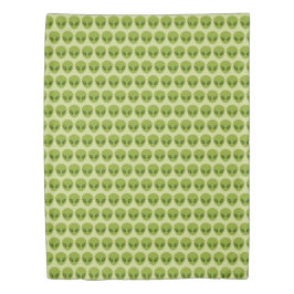 Padrão de Cabeças de Alien Verde Fofo