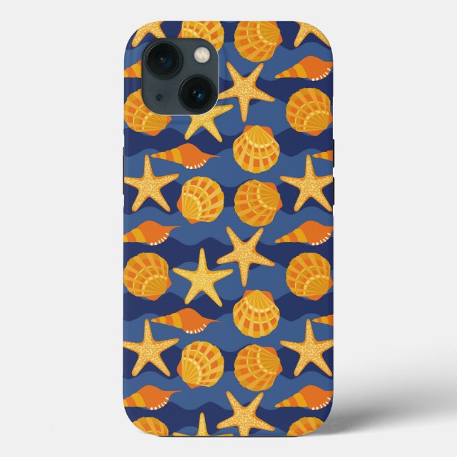 Padrão De Caça Azul E Laranja (Verso)